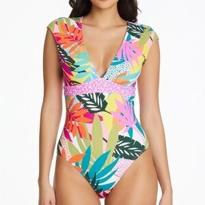 BLEU ROD BEATTIE NWT One Piece Wild At Heart Sleeve MIO, Size 4 (v)